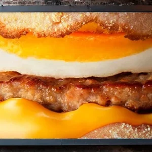 Hamburguesa en un pantalla